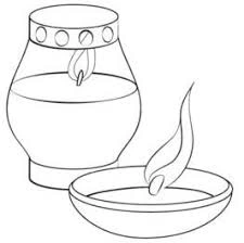 Two lit candles coloring book